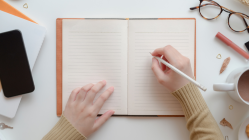 an image of an actor writing a scene for their showreel