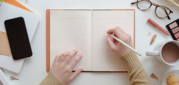 an image of an actor writing a scene for their showreel