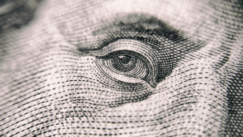 an image of an eye on money ... money being spent for ACTING CAREER START-UP COSTS!!!