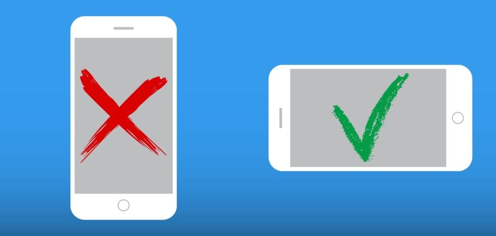 Self tape framing on phone
